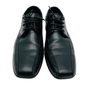 Amali 1837-000 Black Upper Square Toe Derby Mens 10  Dress Shoes*